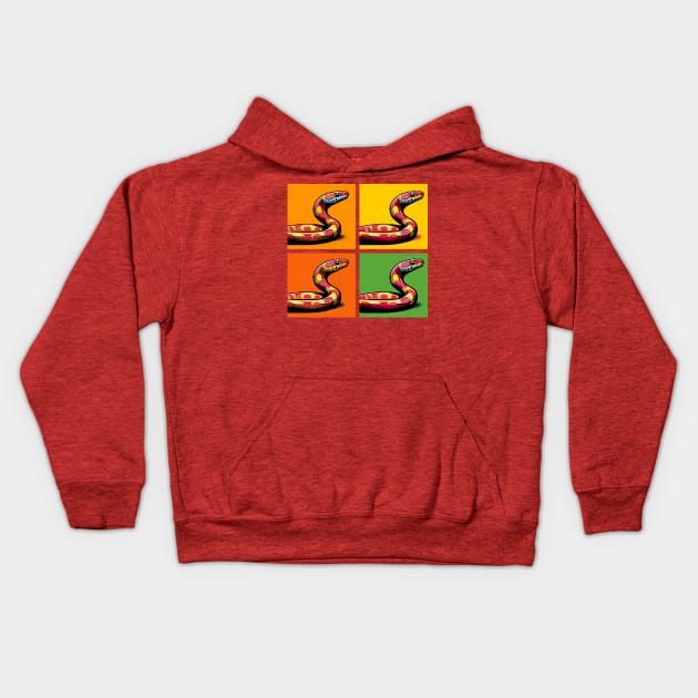 Pop Art Corn Snake - Exotic Snake Kids Hoodie by PawPopArt